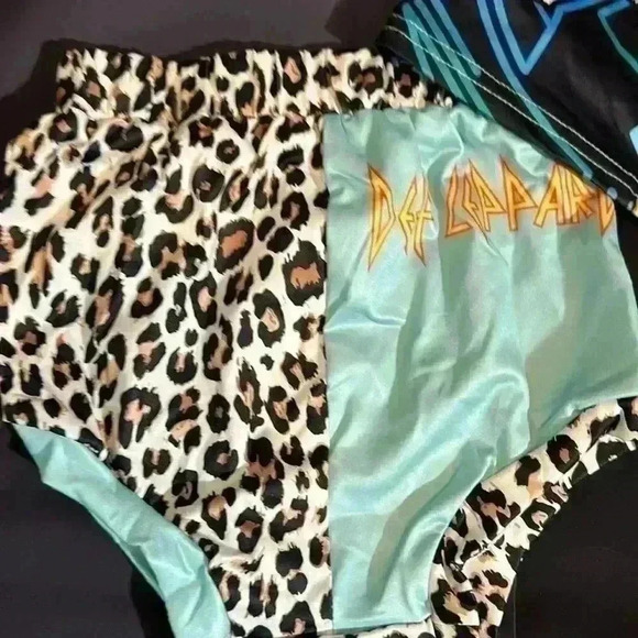 Leppard baby/toddler girls stretchy 2 piece set - Picture 4 of 6